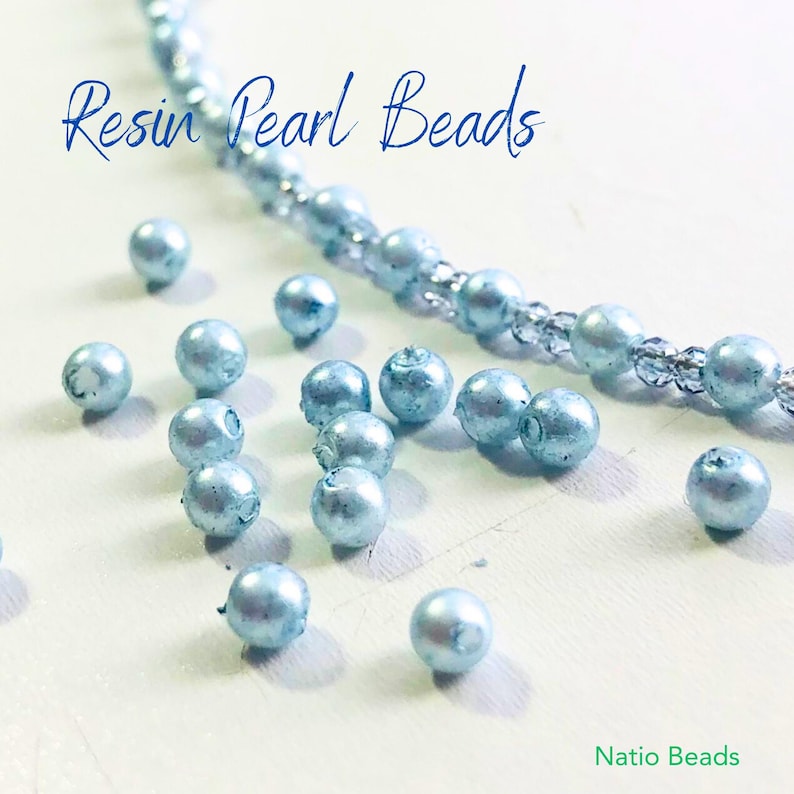 Natural-Dyed Japanese Resin Pearls