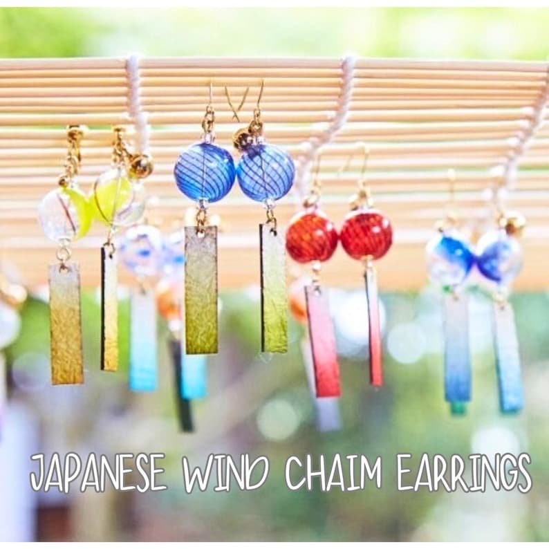 Handcrafted Glass Wind Chime Earrings